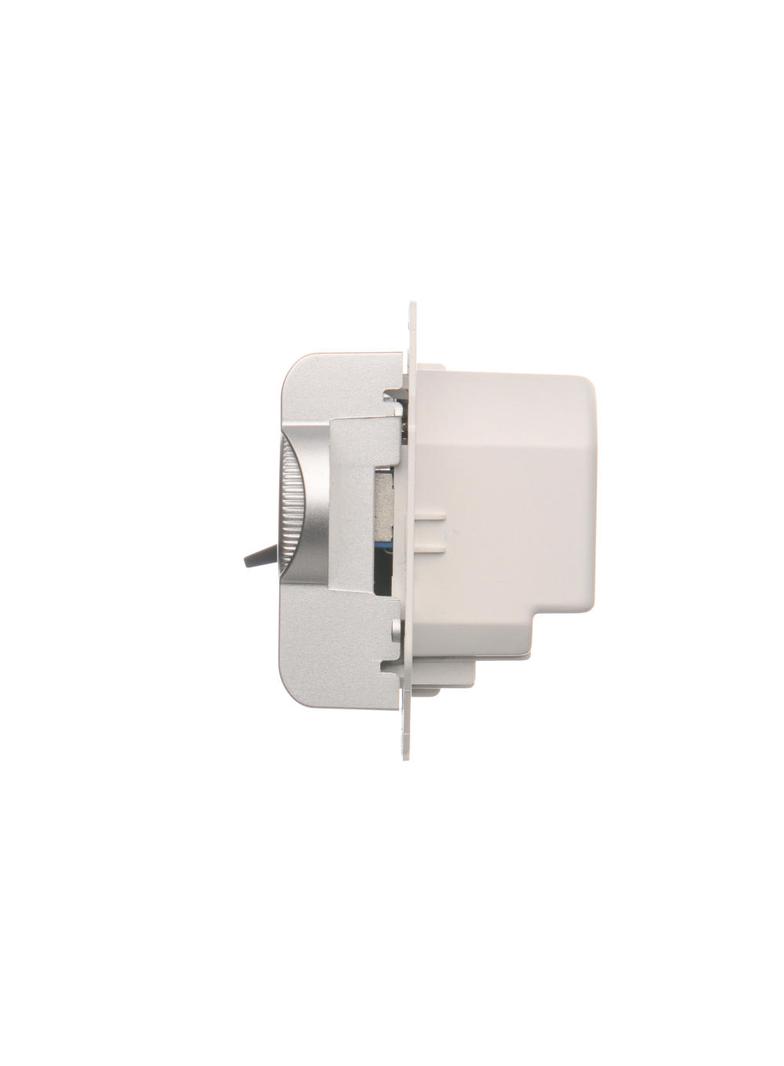 Simon 54 Regulator temperatury z czujnikiem wewnętrznym 16(2) A 230V. Montaż na wkręty srebrny mat