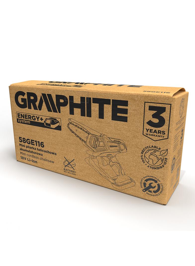 Mini piła łańcuchowa akumulatorowa Energy+ 18V Li-lon, obroty: 0-5400 min-1