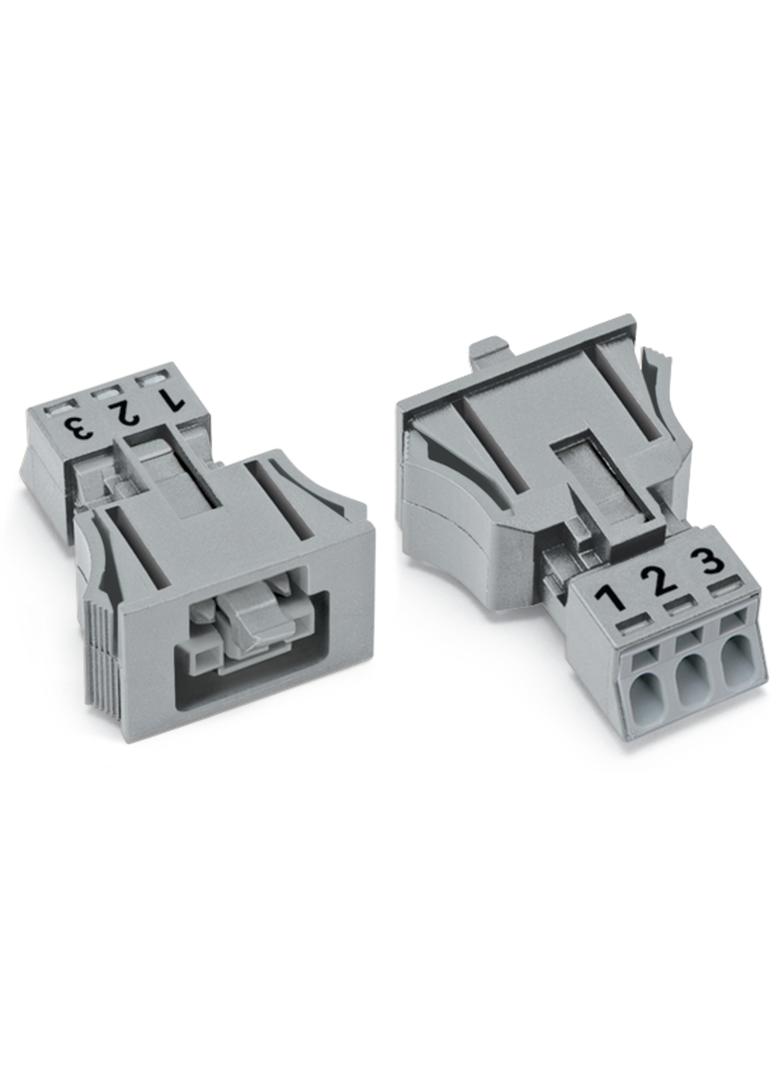 WINSTA MINI gniazdo 3-torowe SnapIn szare