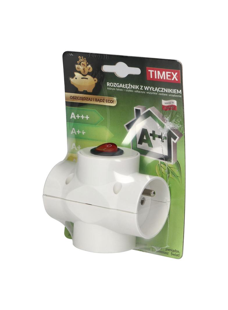 Rozgałęźnik 3x2P+Z, z wyłącznikiem