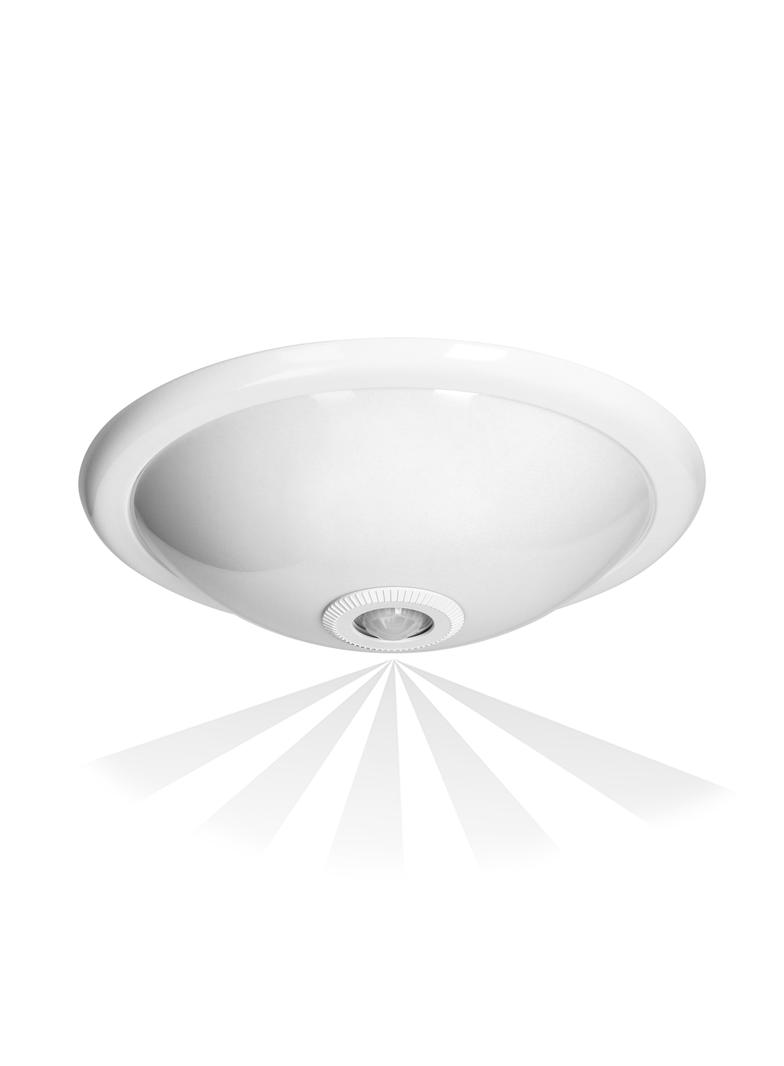 ROVO PC plafon oświetleniowy z czujnikiem ruchu 360st 2x40W E27 IP20 policarbon mleczny CL/2xE27R-2