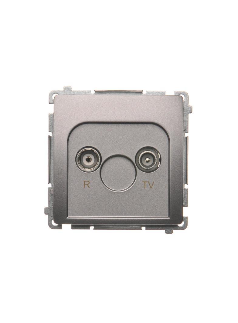 Simon Basic Gniazdo antenowe R-TV końcowe separowane 1x wejście: 5–862 MHz stal inox