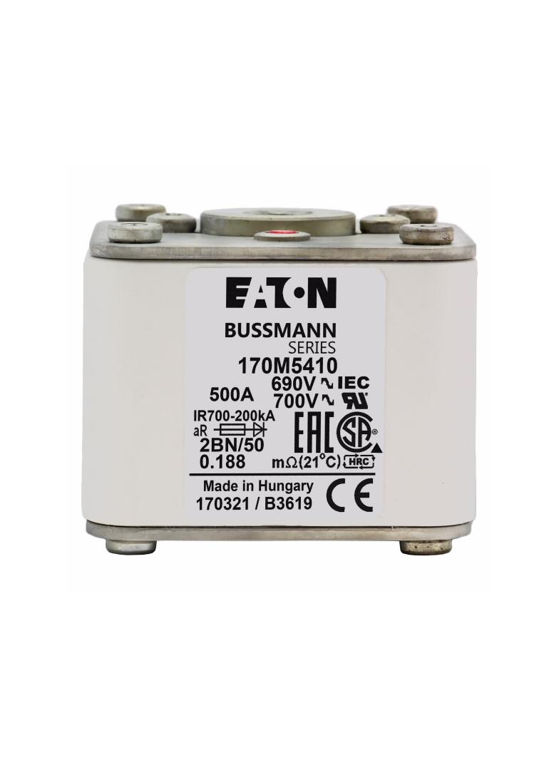 FUSE 500A 690V 2BN/50 AR UC Wkładka szybka 500A AC 690V rozmiar 2 61x77x51 mm aR IEC UL w 170M5410 E