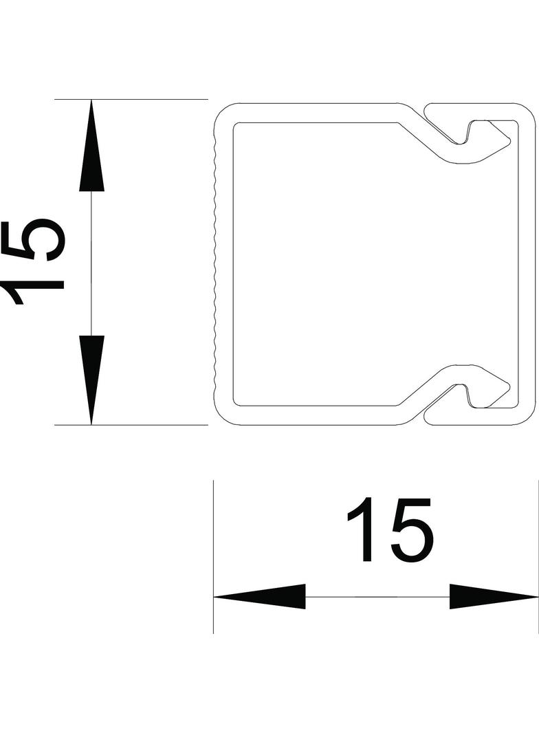 KANAŁ WDK 15X15 BRĄZOWY