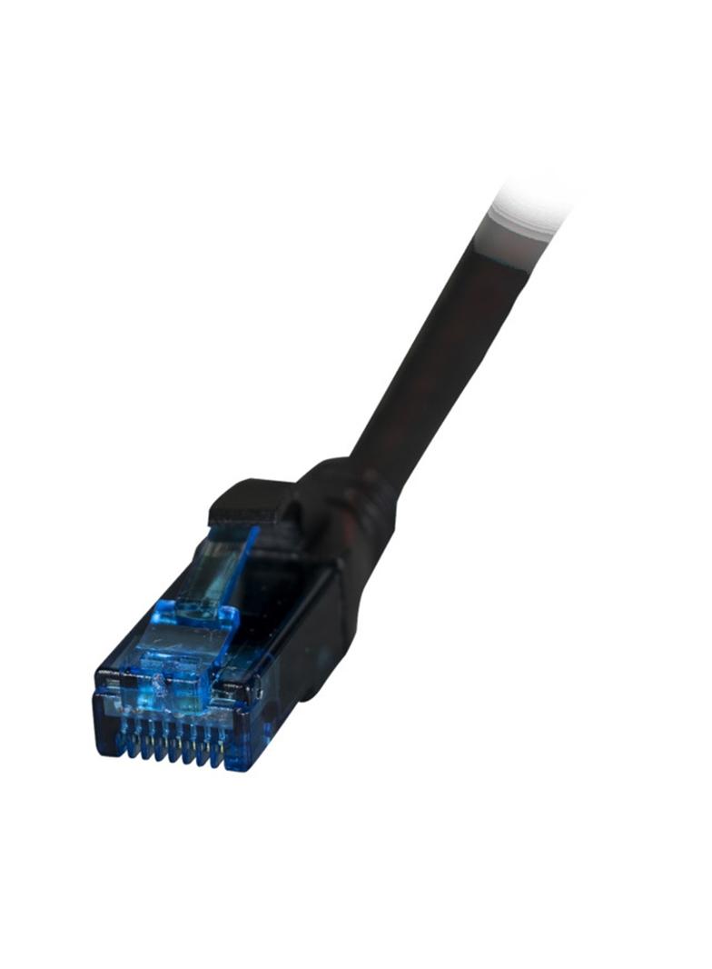 Patchcord RJ45 U/UTP kat. 6A LSZH Premium 500MHz czarny 5m