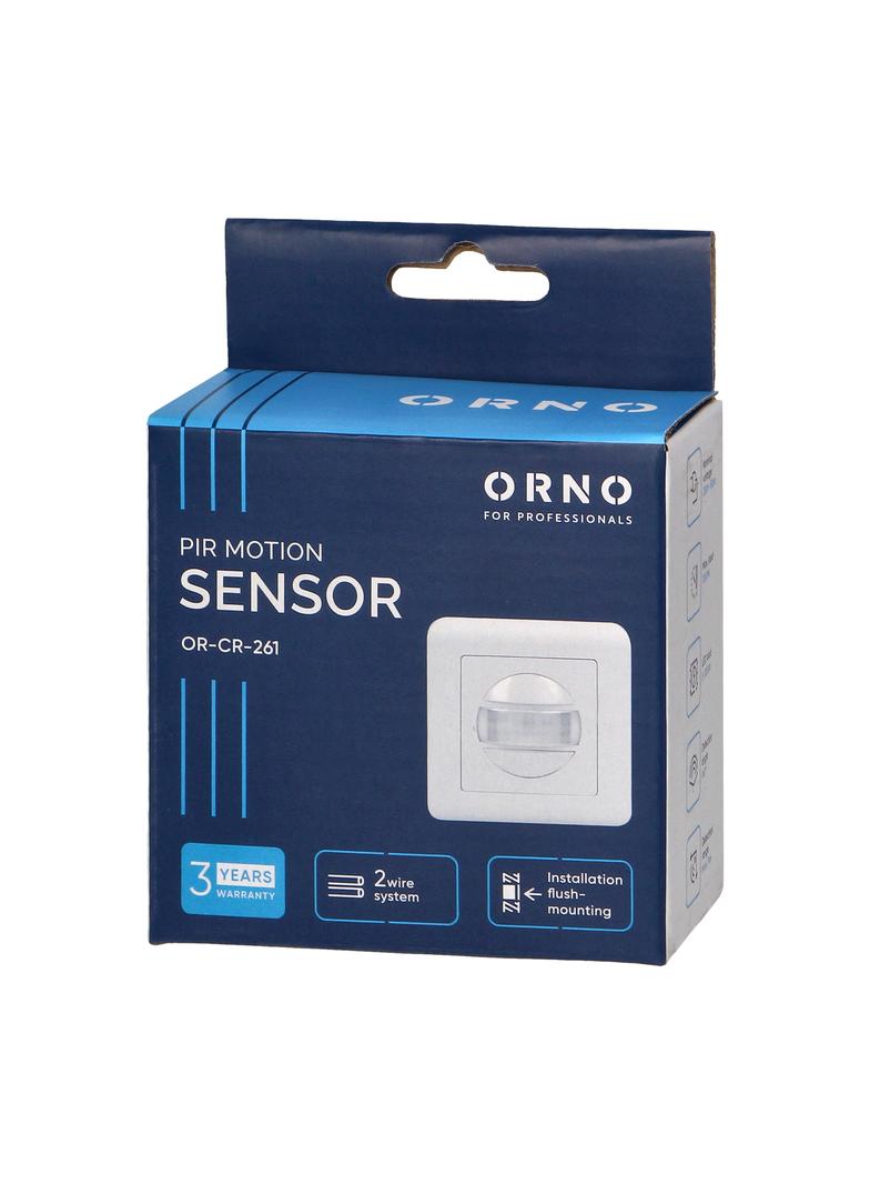 Czujnik ruchu 2 żyłowy 160st. IP20 500W do puszki OR-CR-261 ORNO