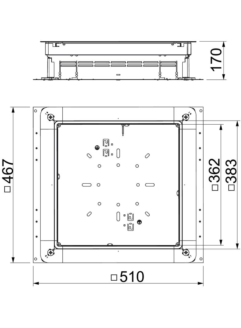 UZD115170/350-3, PUSZKA PODPODŁOGOWA