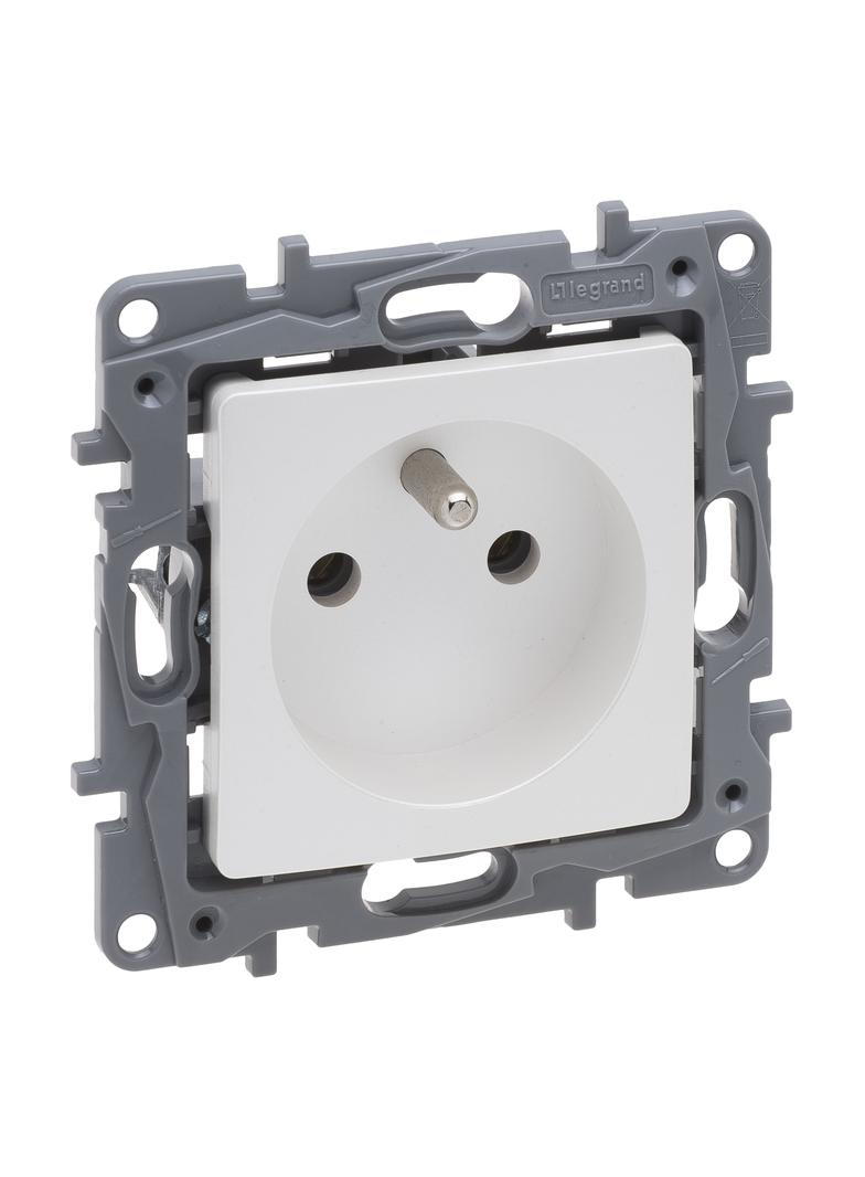 Niloe Selection - Gniazdo 2P+Z 16A - 250 V (Bez Przesłony Zaciski Śrubowe) Perła 762440 LEGRAND