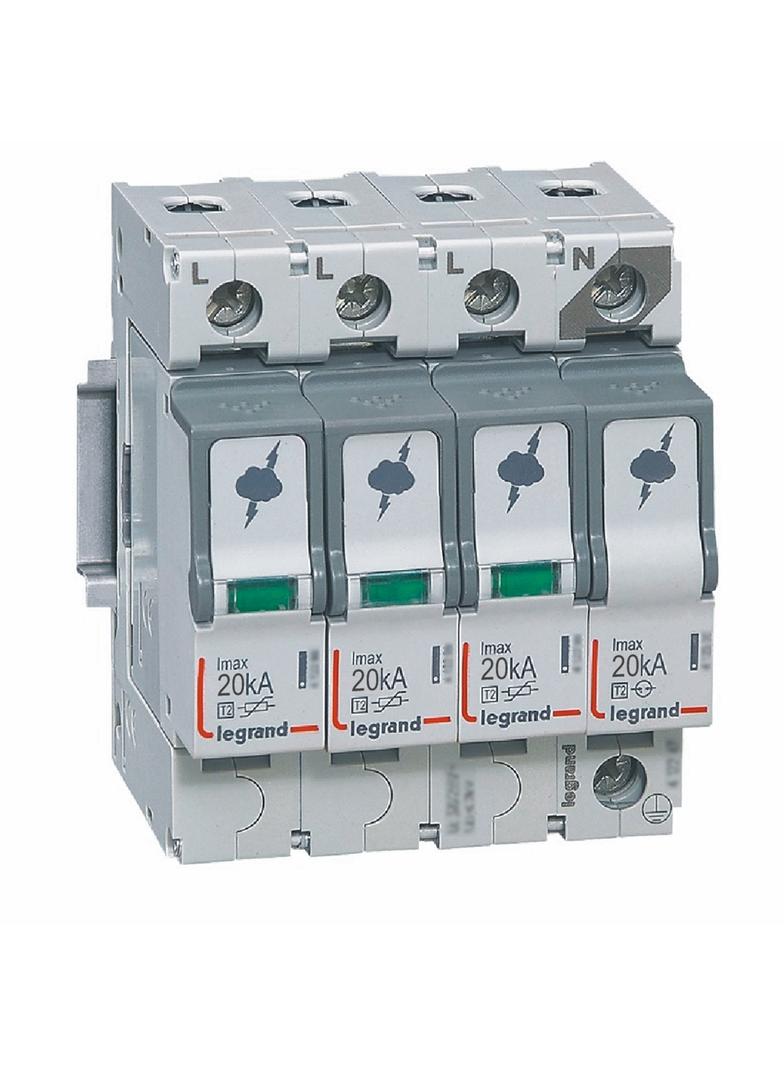 OGRANICZNIK PRZEPIĘĆ T2 20 KA 3P+N, Legrand