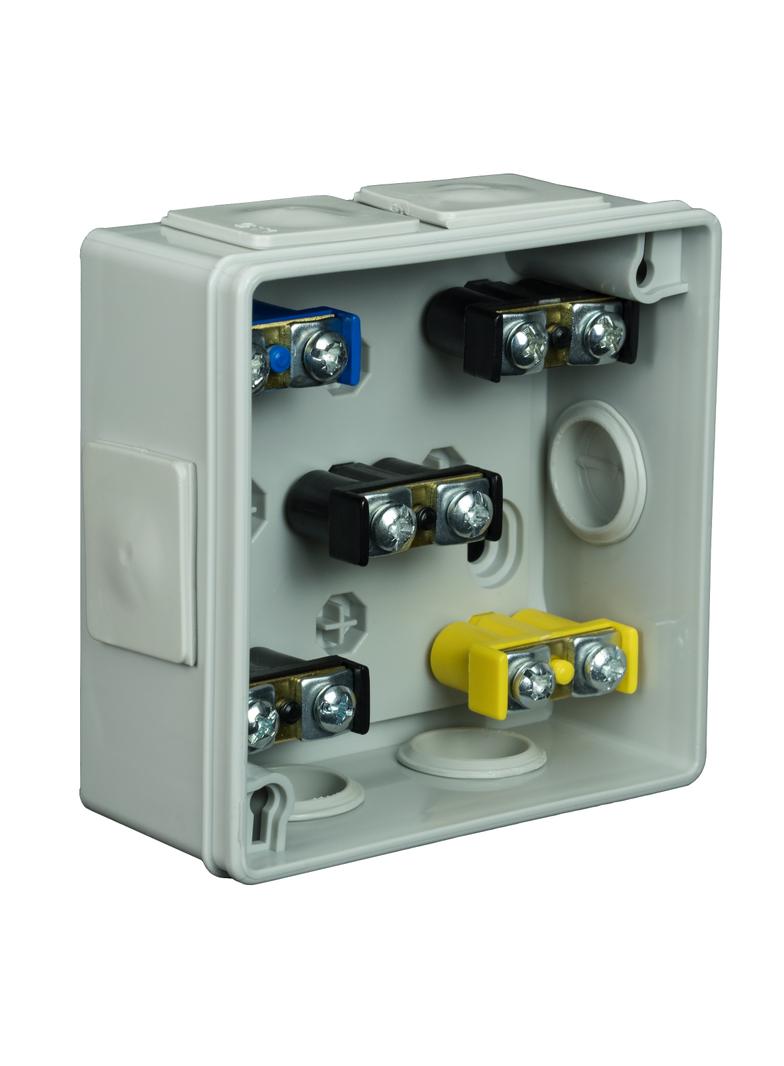 VP-02 Puszka n/t 86x86x40mm IP55 6-wl klik dł.gum. Z-ac popiel VP 002-53 61.112 OPATÓWEK