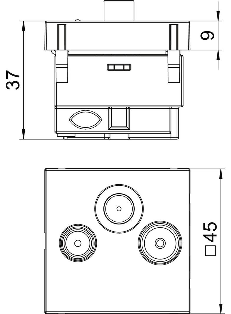 ANT-3SD RW1, Gniazdo antenowe, Radio-TV-SAT