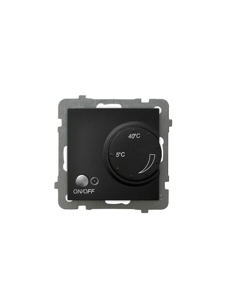 AS Regulator temperatury z czujnikiem podpodłogowym - kolor czarny metalik