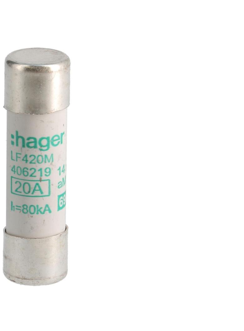 Wkładka bezpiecznikowa cylindryczna CH-14 14x51mm aM 20A 500VAC LF420M HAGER