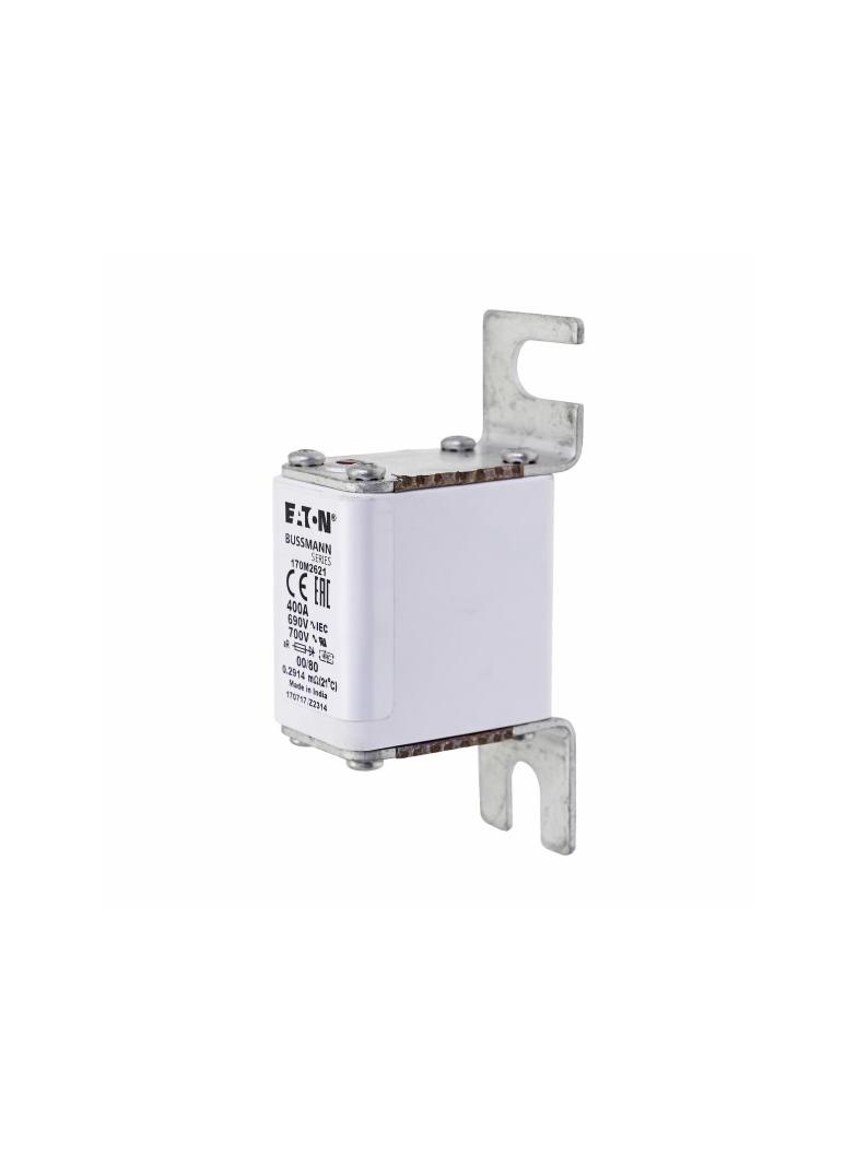 400A 690V aR 00/80 SQ. BODY IND. FUSE Wkładka szybka 400A AC 690V DIN 00 30x51x100 mm aR, 170M2621 E