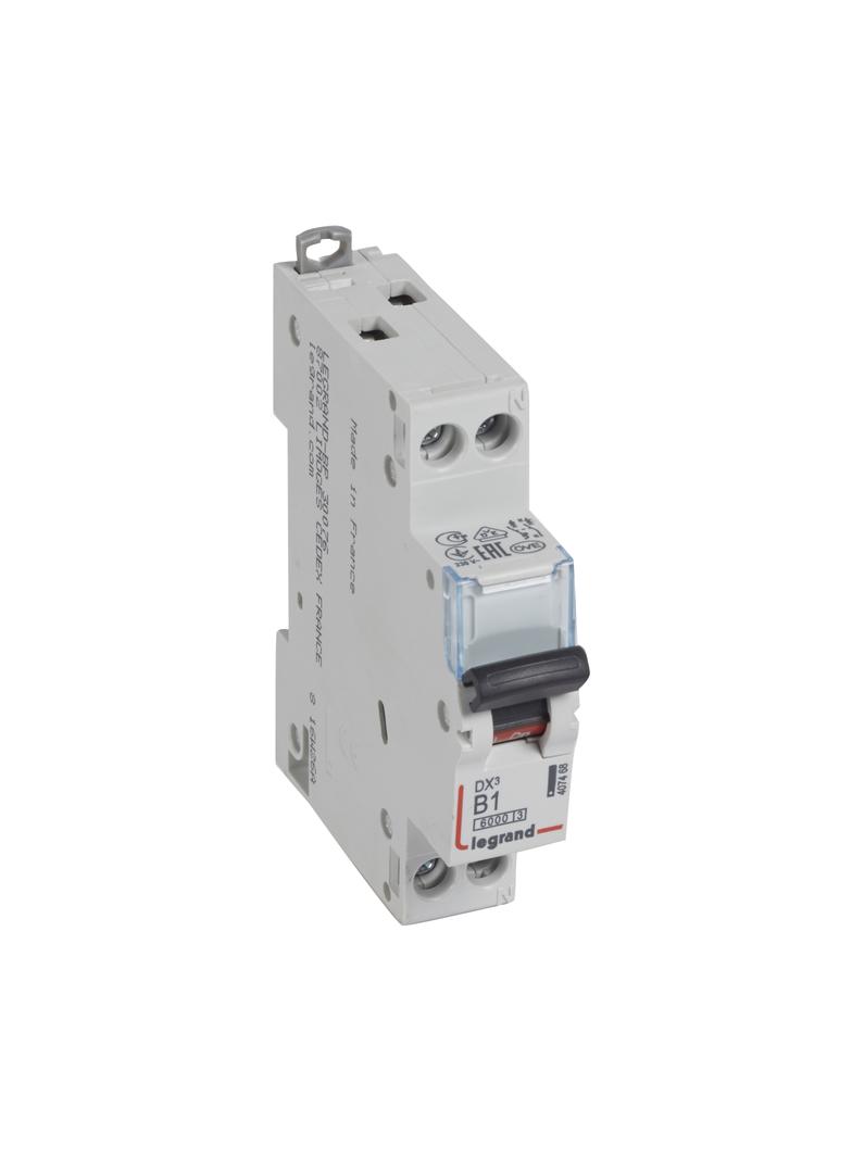 WYŁĄCZNIK NADPRĄDOWY S 301N 1P+N B 1 6000A SERII DX3, Legrand