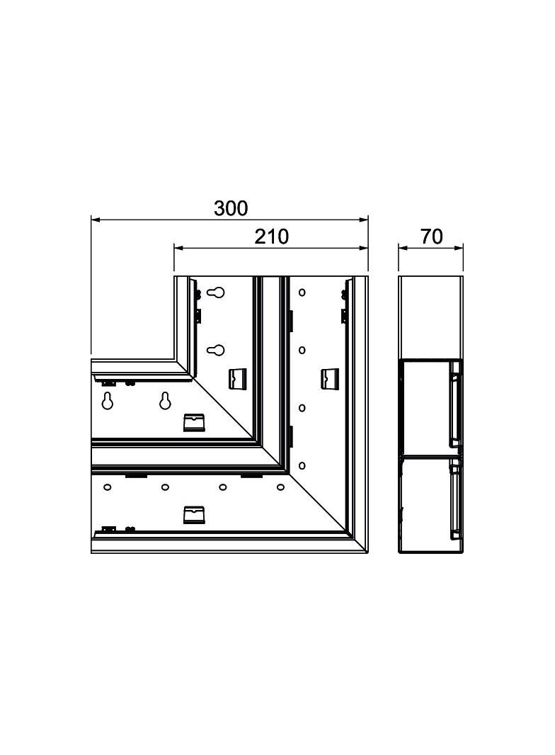 GS-DFS70210RW, Naroże płaskie 70X210 CZ.B.