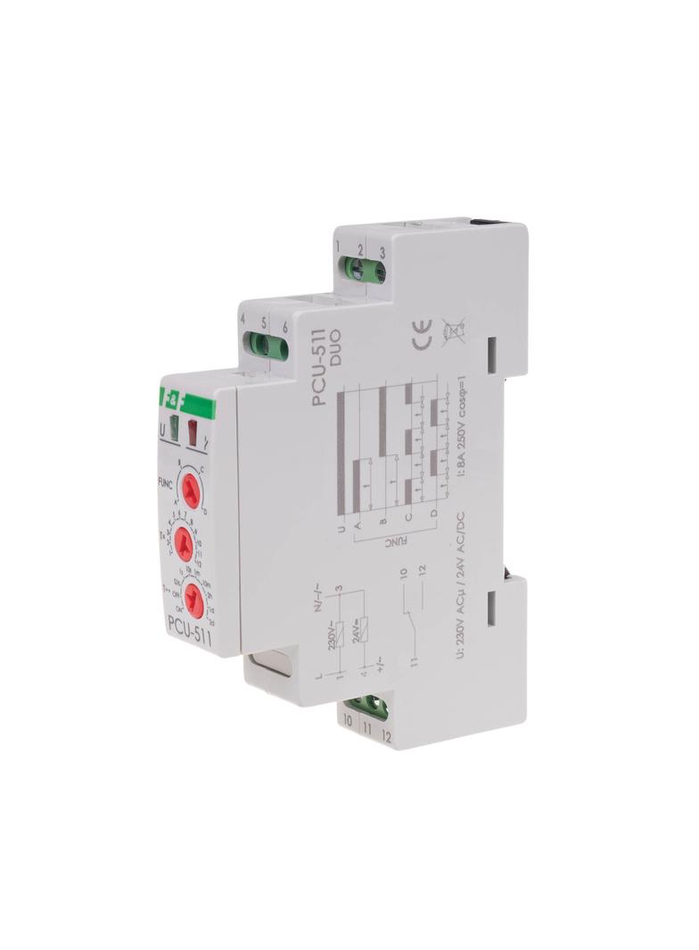 Przekaźnik czasowy 230V AC / 24 V AC/DC PCU-511DUO F&F