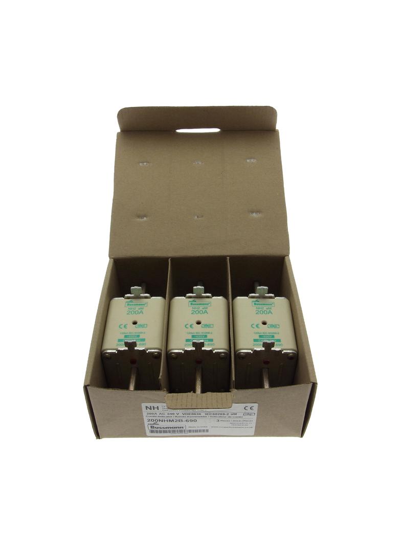NH FUSE 200A 690V aM SIZE 2 Wkładka NH2 200A 690V AM podwójny wskaźnik 200NHM2B-690 EATON