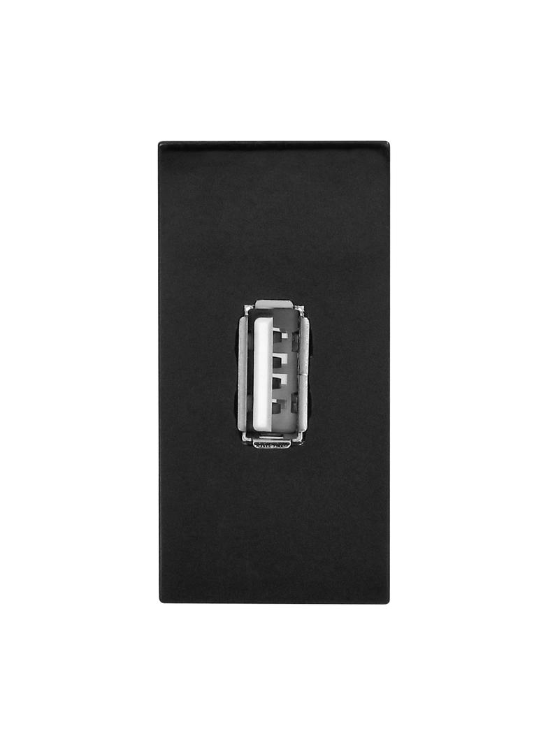 NOEN USB data gniazdo modułowe 22,5x45mm USB data 2.0 czarne OR-GM-9010/B/USBDATA ORNO