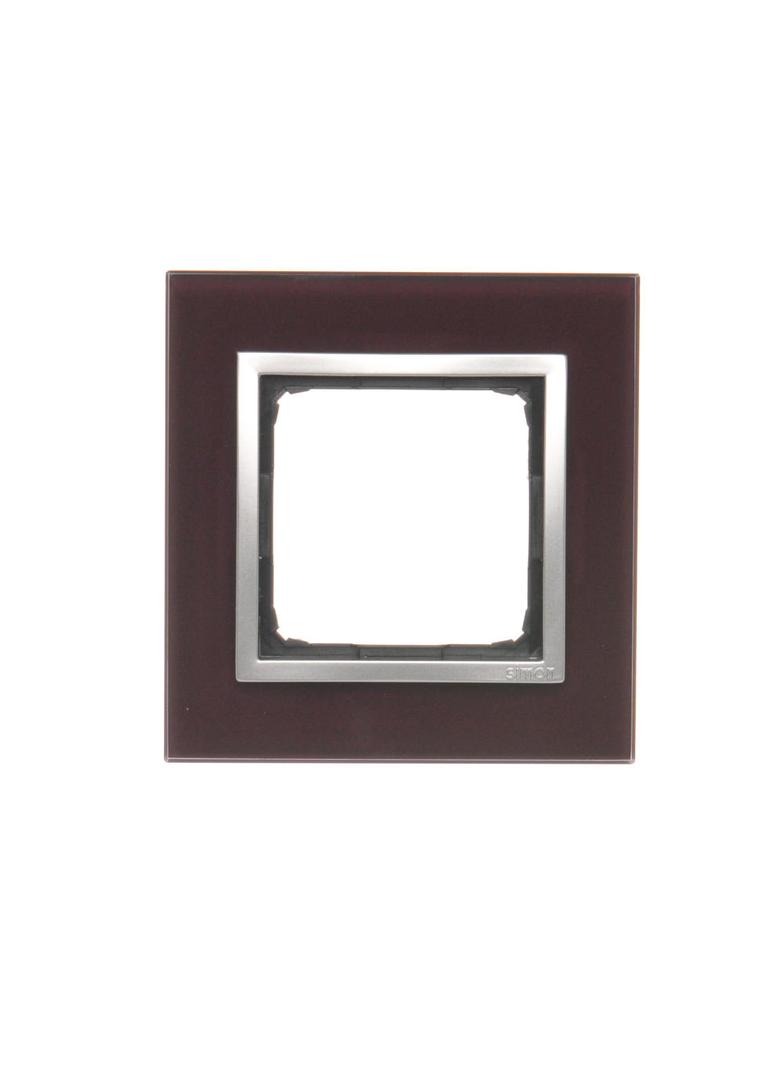 Simon 54 Nature Ramka 1-krotna Nature-Szkło KUSZĄCA ŚLIWKA IP20/IP44* (*IP44-należy zastosować uszczelkę ramki DUN1) DRN1/89 KONTAKT