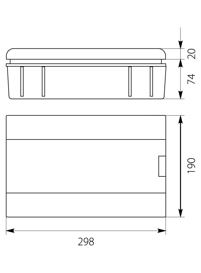 Rozdzielnica podtynkowa 1x12 IP40 SRp-12 2.3 OPATÓWEK
