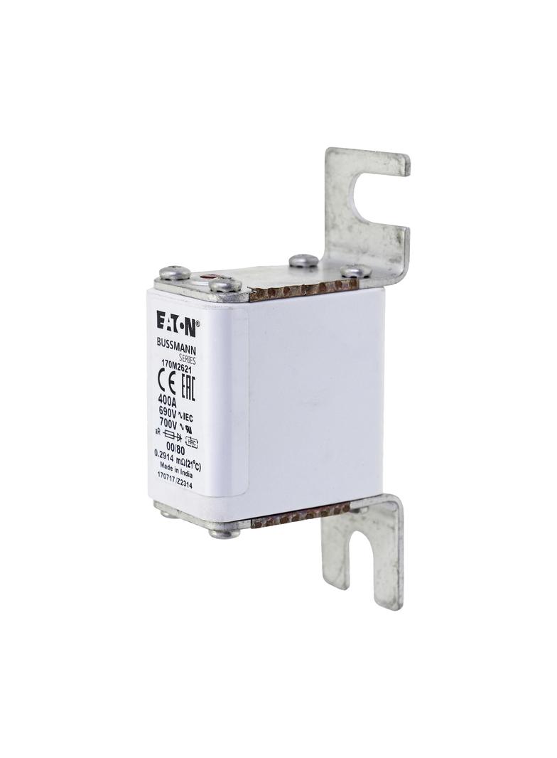 400A 690V aR 00/80 SQ. BODY IND. FUSE Wkładka szybka 400A AC 690V DIN 00 30x51x100 mm aR, 170M2621 E