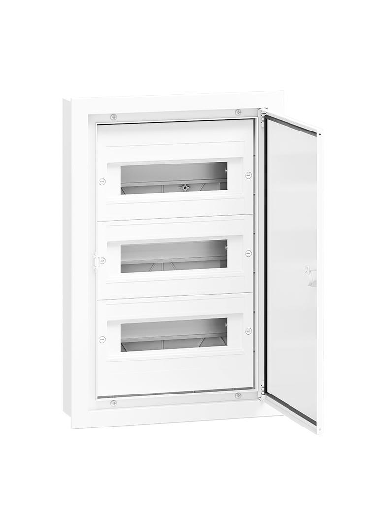 Rozdzielnica hermetyczna podtynkowa 3x12 drzwi aluminiowe IP54 DARP 36S Quiteline 9.312