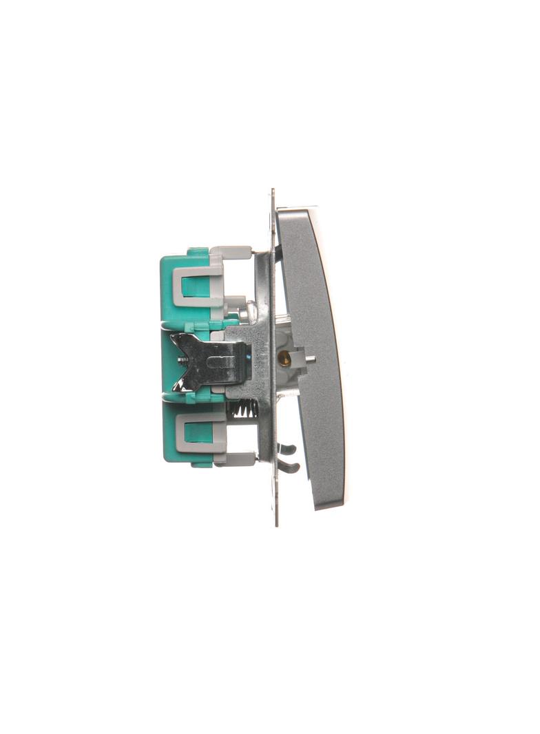 Simon Basic Przycisk roletowy 10A 250V zaciski śrubowe srebrny mat BMZ1.01/43 KONTAKT