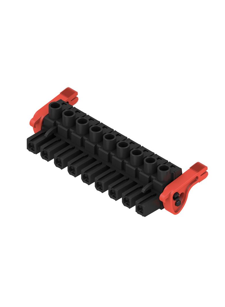 BLZ 7.62HP/09/180LR SN BK BX Wtyk PCB (złącze wiązki), 7.62 mm, Liczba biegunów: 9, Przyłącze z jarzmem /15szt./ 1164990000 WEIDMÜLLER