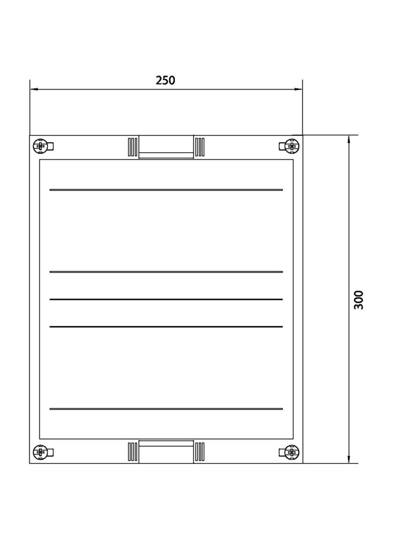 univers N Blok 300x250mm pod 2 szyny Cu PE/N UE21PEN HAGER