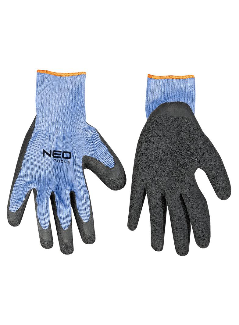 Rękawice robocze, dzianina bawełniana powlekana lateksem, 10"