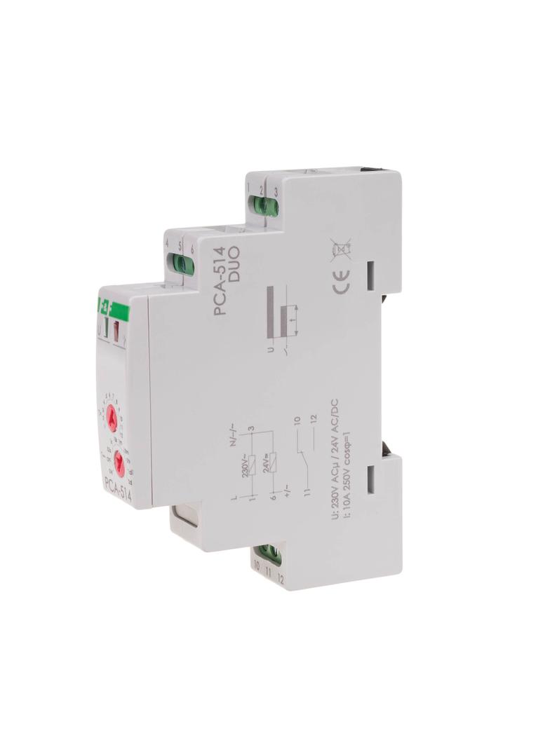 Jednofunkcyjny-awersyjny styki: 1Z/R U=230 i 24V I=10A 1 moduł PCA-514DUO F&F