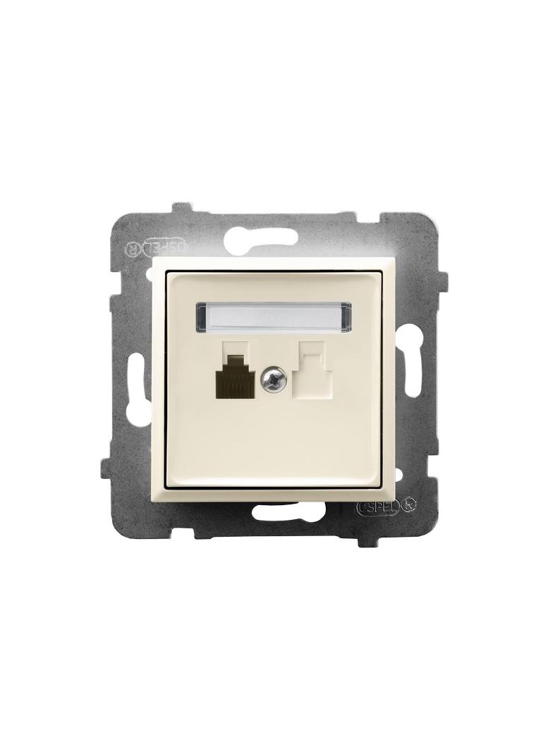 ARIA Gniazdo telefoniczne pojedyncze - kolor ecru