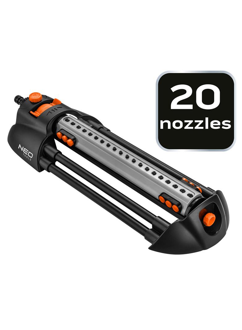 Zraszacz oscylacyjny, funkcja wyłaczania dysz, 20 dysz, regulacja siły strumienia