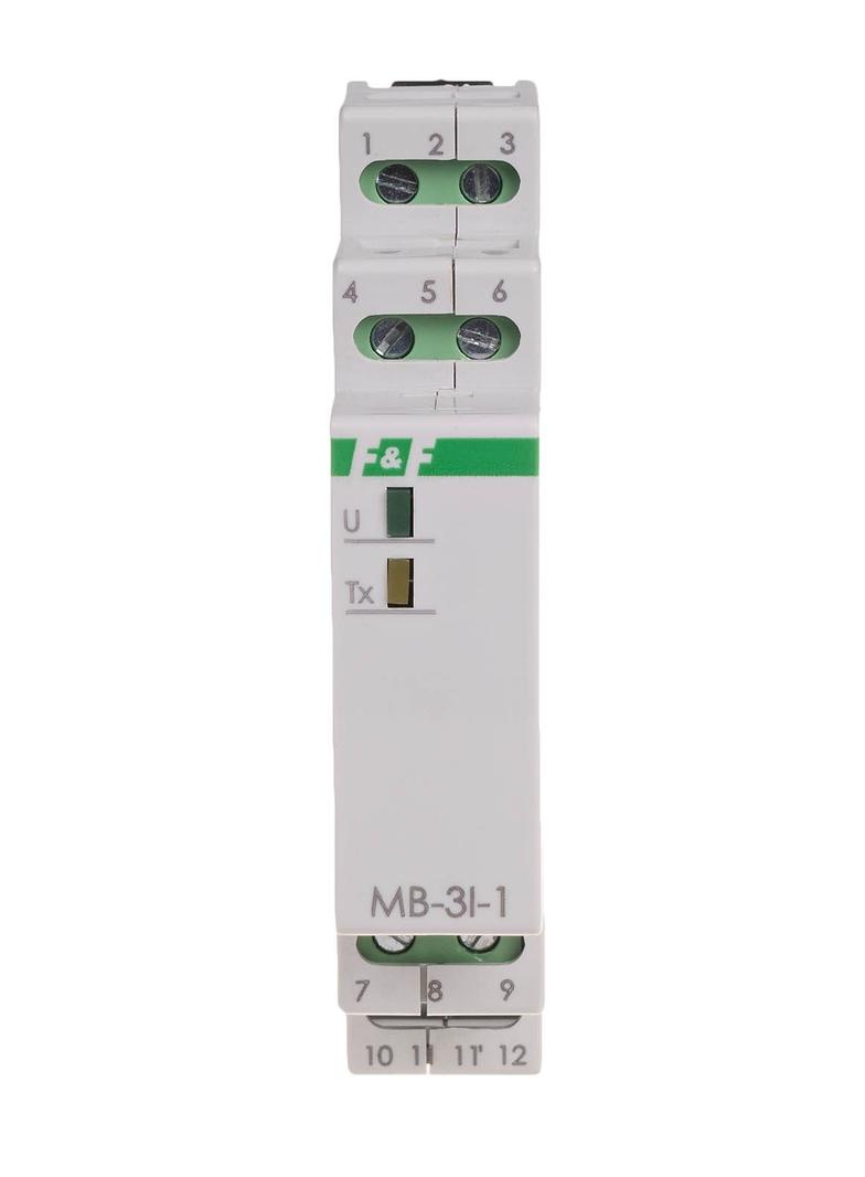 Przetwornik pomiaru natężenia prądu trójfazowy z wyjściem MODBUS RTU MAX-MB-3I-1-5A F&F