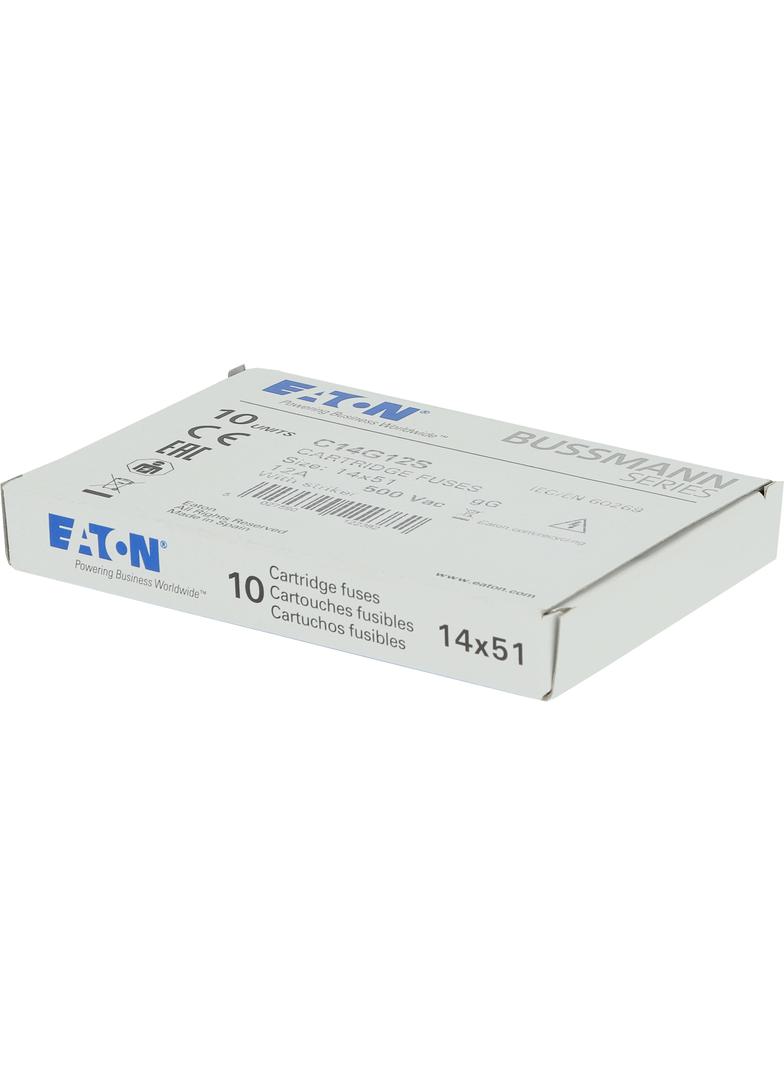 C14G12S Wkładka cylindryczna z wybijakiem 14x51 12A GG 690V AC C14G12S EATON