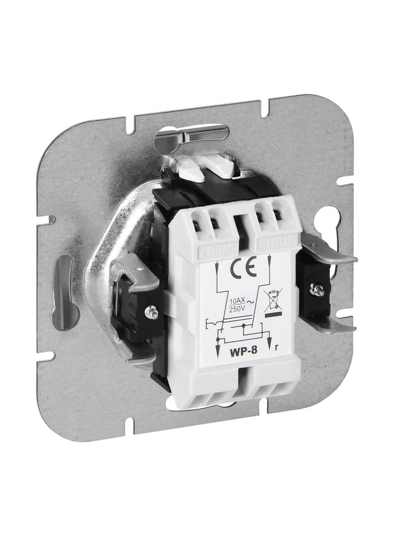 Łącznik krzyżowy podtynkowy Pearl, 10A, 250V, WP-8P, biały OR-OE-7703/W ORNO