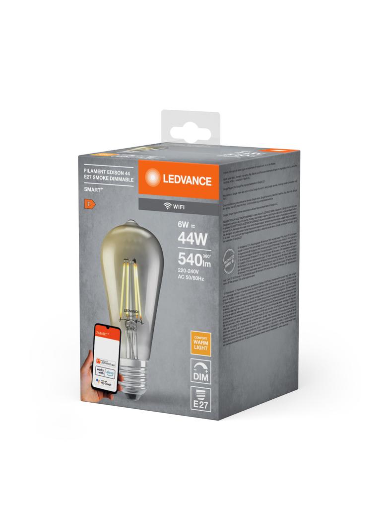 Żarówka LED E27 ST64 6W = 44W 2500K Ciepła 540lm 300° Filament SMART+ WIFI Ściemnialna 4058075609839 LEDVANCE