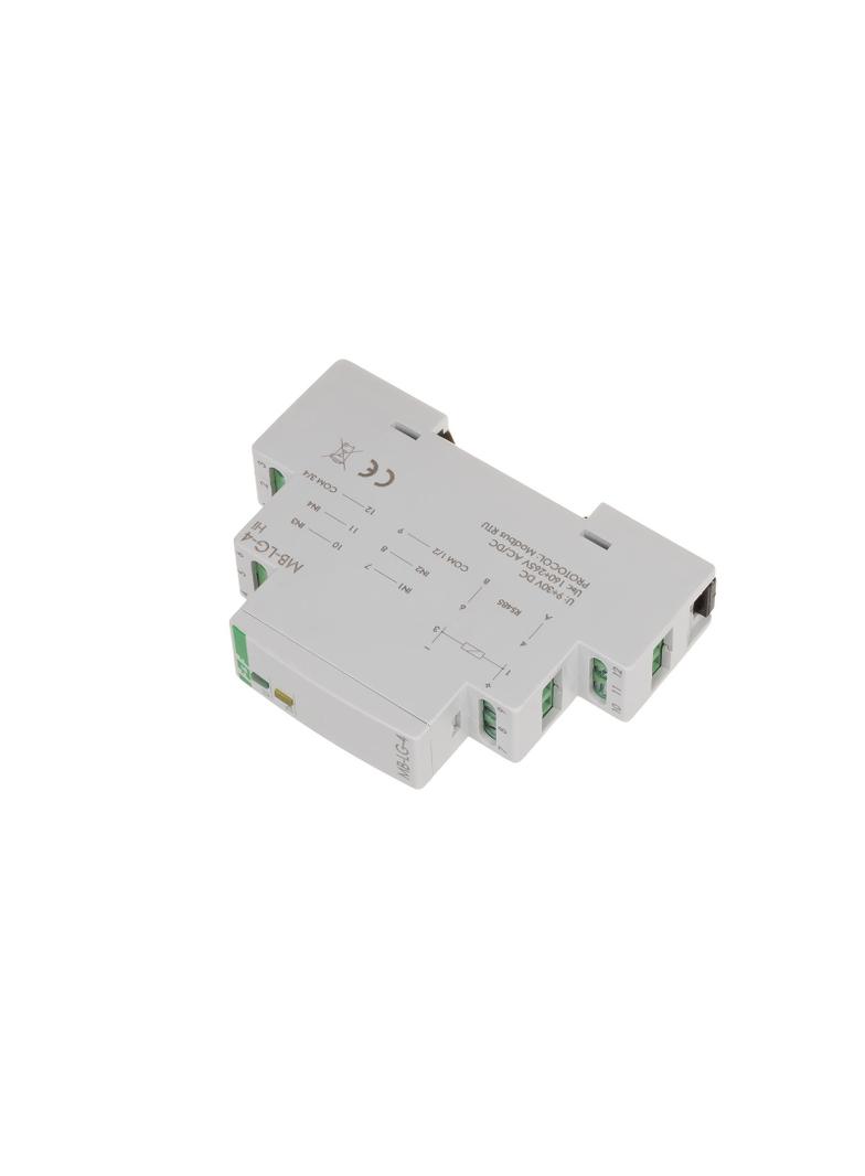 Licznik czasu pracy z wyjściem MODBUS RTU 4-kanałowy 1 moduł MAX-MB-LG-4HI F&F