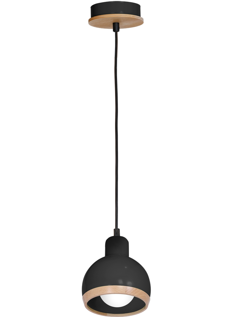 Milagro lampa wisząca Oval E27 czarna MLP7045