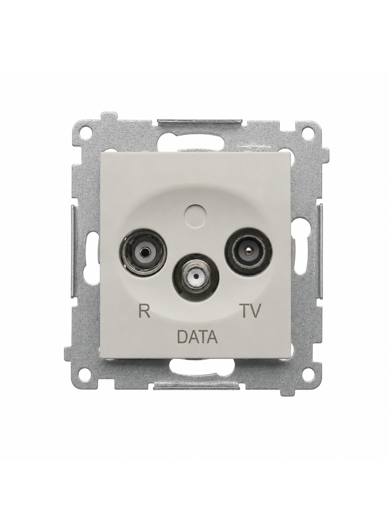 Simon 54 Gniazdo antenowe RTV-DATA kaszmir mat DAD.01/42