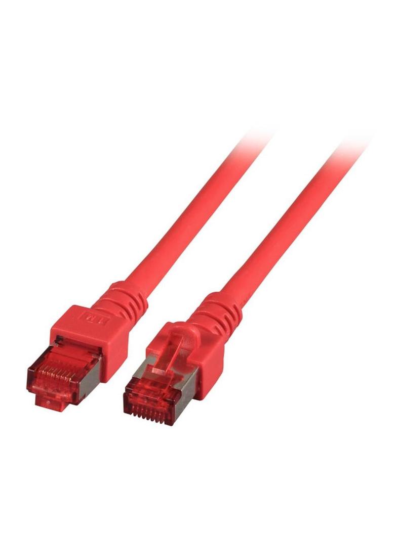 Patchcord RJ45 S/FTP kat. 6 LSZH czerwony 0,5m