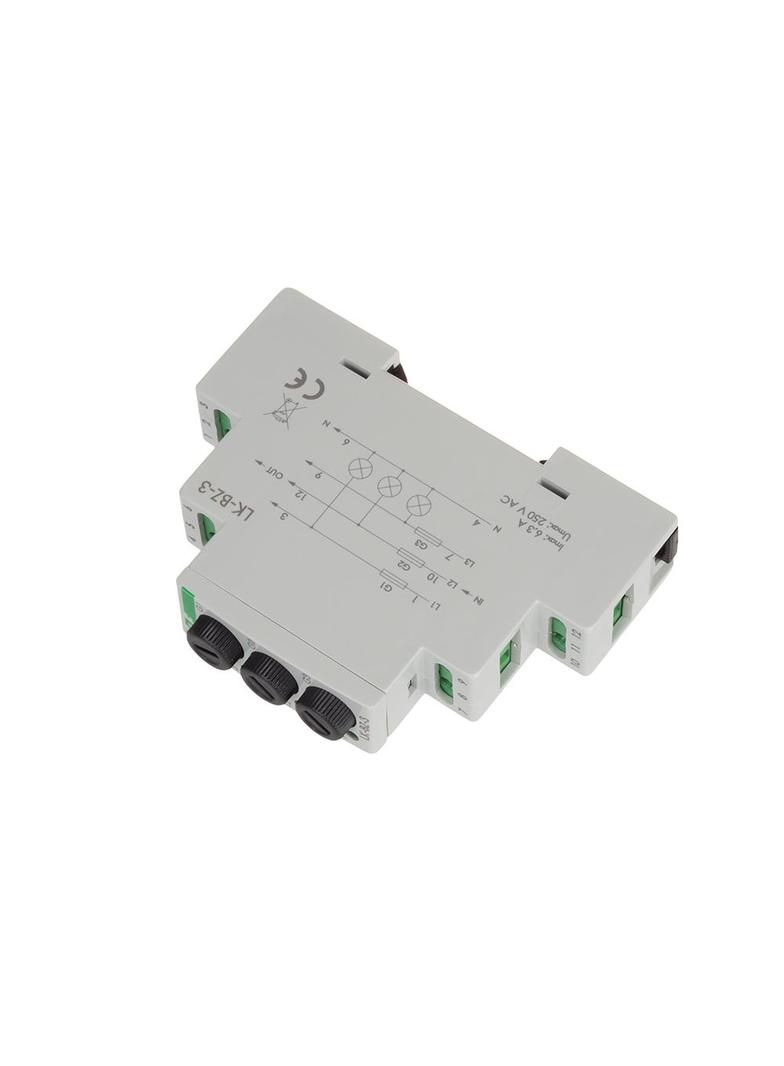 Trójfazowa lampka kontrolna z zabezpieczeniem (zielona)