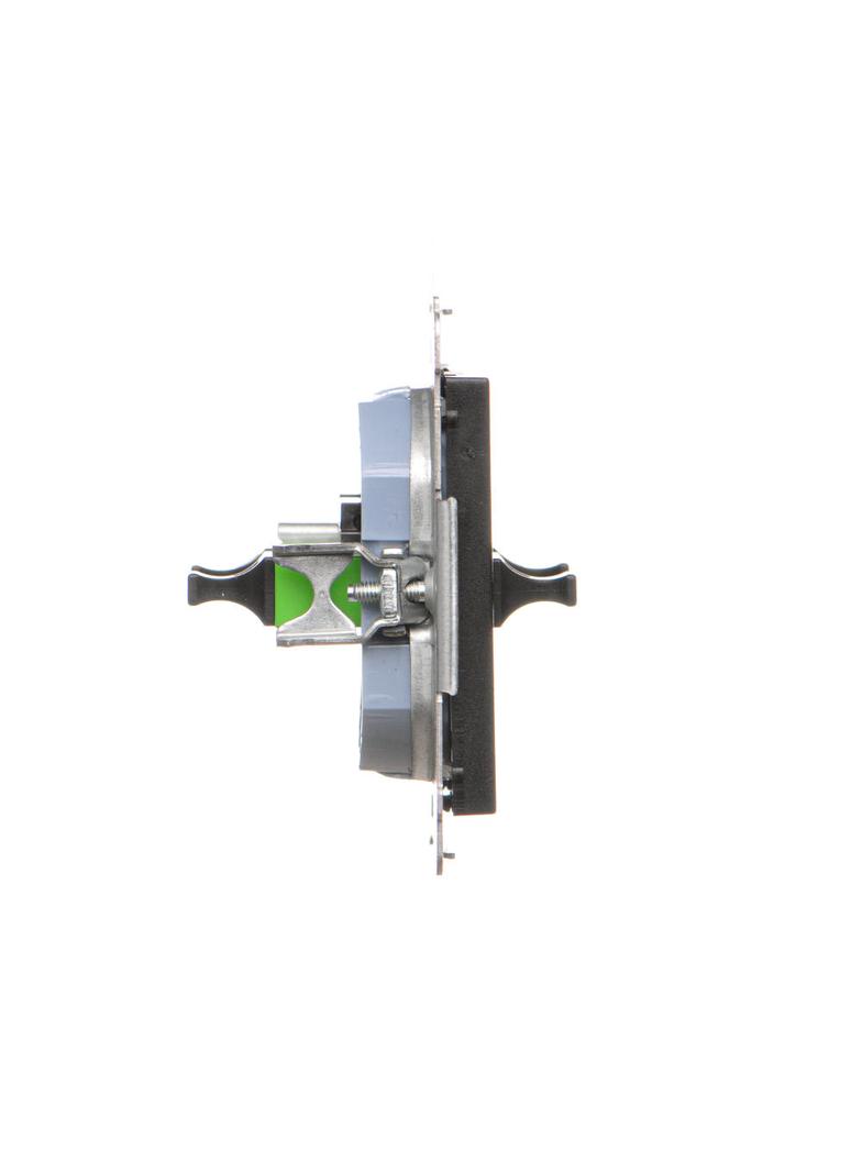 Simon 55 Gniazdo światłowodowe / optyczne podwójne SC/APC Czarny mat