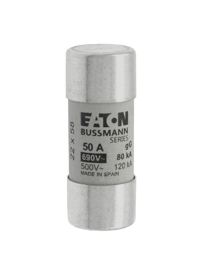 CYLINDRICAL FUSE 22 x 58 50A GG 690V AC Wkładka cylindryczna 22 x 58mm 50A GG 690V AC C22G50 EATON