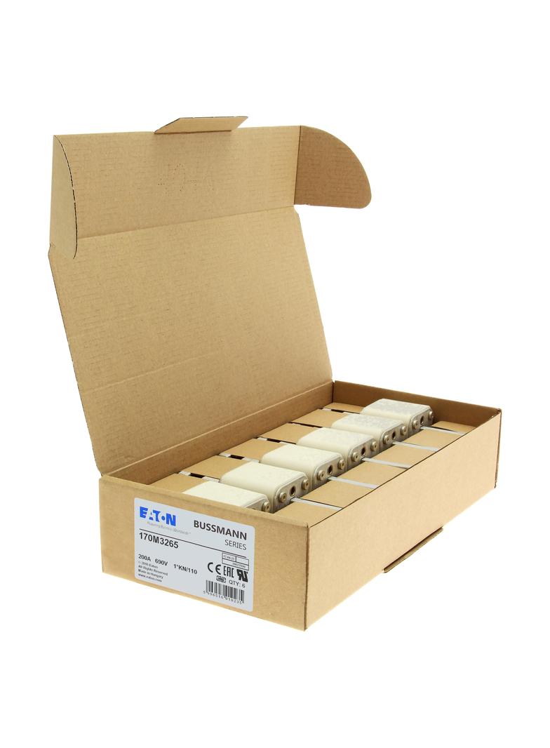 200A 690V 1*KN/110 aR INDICATOR FUSE Wkładka szybka 200A AC 690V compact DIN 1 45x58x134 m 170M3265