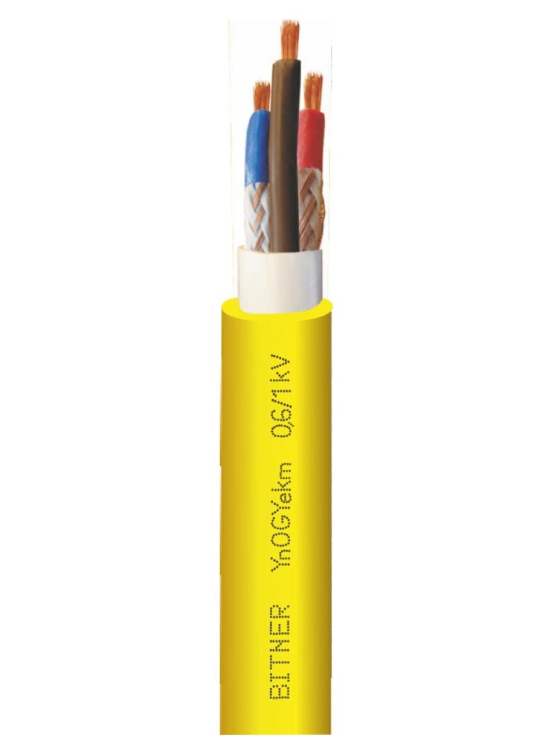 YnOGYekm 0,6/1kV 3x2,5+2,5+2,5 Ekranowany przewód górniczy o izolacji i powłoce PVC