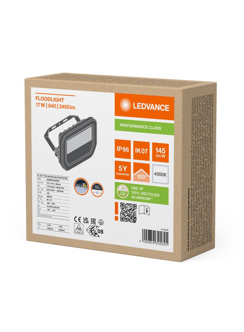 Naświetlacz LED FLOODLIGHT PFM G4 11W/17W 133m/W 4000K czarny LEDVANCE