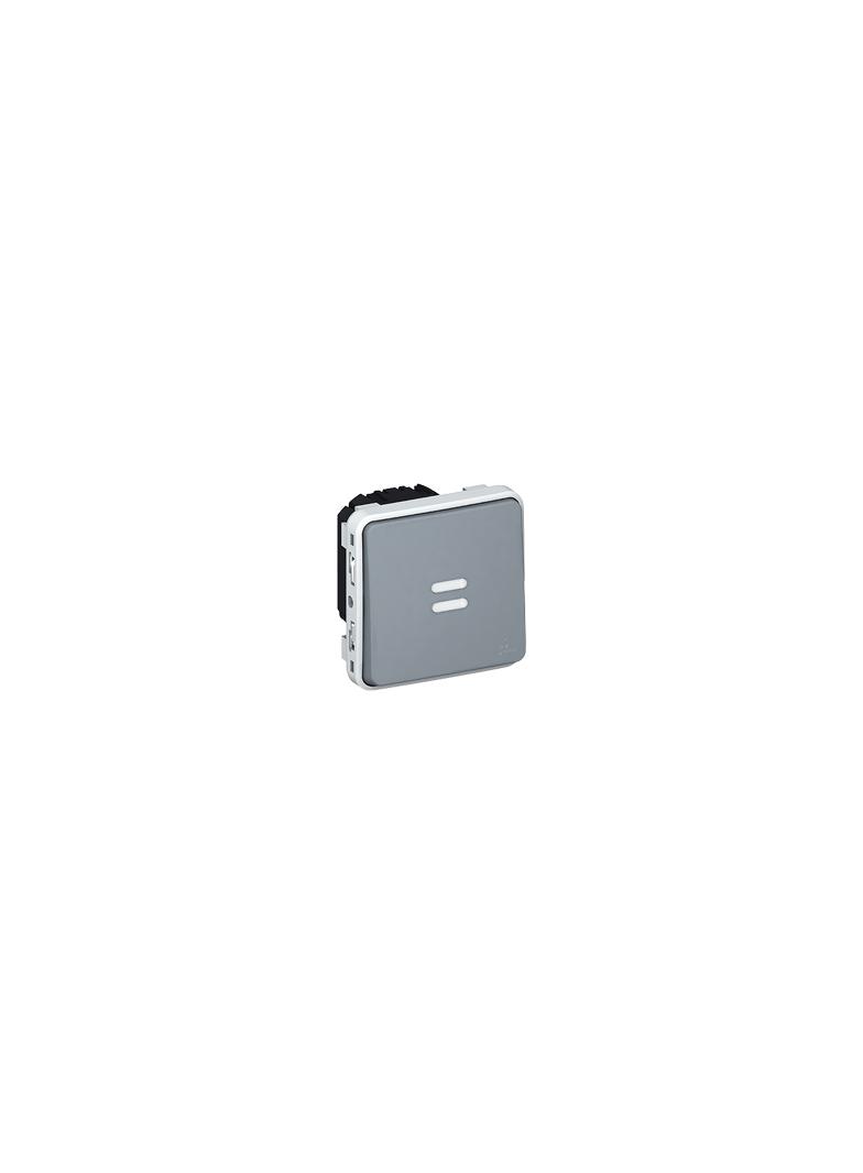 Plexo55 Łącznik Czasowy Podświetlany Szary 230V 069504 LEGRAND