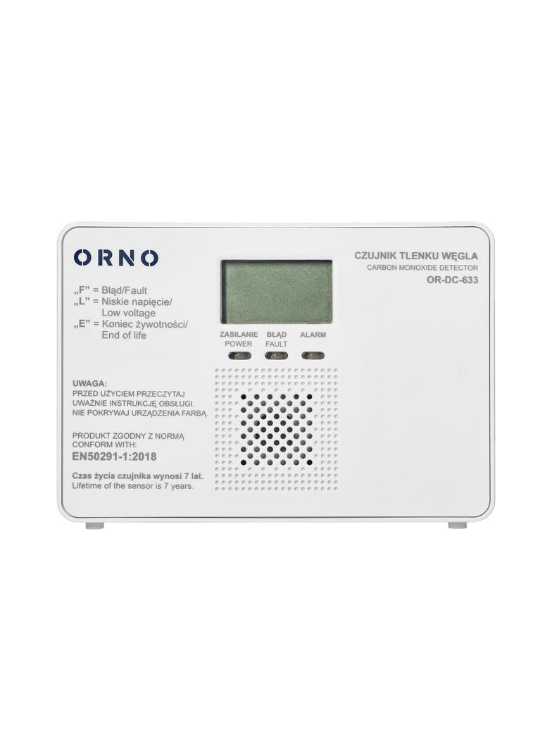 Bateryjny czujnik tlenku węgla (czadu) 9V żywotność 7lat zgodność z normą EN 50291-1:2018 Testow OR-